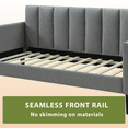 thumbnail image 4 of LuXeo Bristol Fabric Tufted Bedroom Daybed, Twin, Gray, 4 of 13