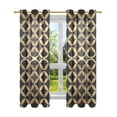thumbnail image 7 of Yayeee Window Curtains Light Filtering 63"x42" Grommet Panel Pair Home Living Room Decor, Black Geometric, 7 of 7