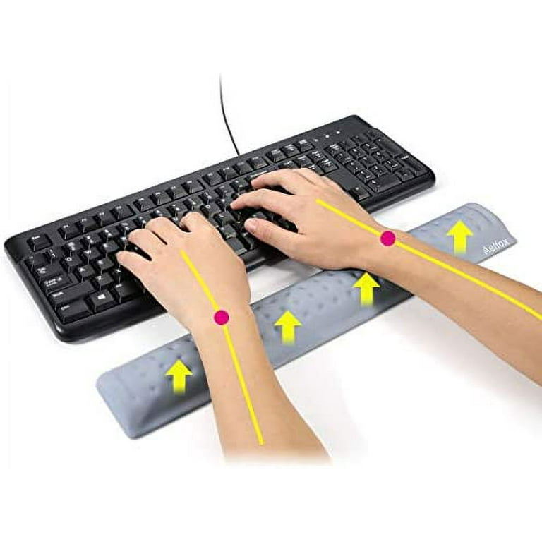 Aelfox Leather-Gel Keyboard Wrist Rest and Mouse Wrist Rest Set, Ergonomic  Wrist Support Mouse Pad Wrist Pad Relieve Wrist Pain for Full Size Gaming
