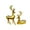 Gold, variant on nvzhuang 2 Pcs Reindeer Figurines Christmas Deer Resin Statues Small Animals Desk Decor for Home Holiday Party