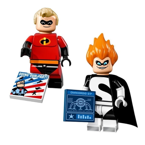 LEGO Disney Series Minifigures Mr. Incredible and Syndrome 71012 Collectible 2 Pack