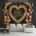 thumbnail image 2 of Leopard Happy Birthday Backdrop Golden Heart Woman Girl Birthday Party Photography Background Cheetah Golden Glitter Balloons Luxury Birthday Party Decorations Banner Supplies Photo Booth Props, 2 of 4