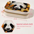thumbnail image 5 of Panda Sunflower Velvet Portable Necklace Holder with Removable Compartment - Earring Organizer, Jewelry Boxes, Organizer Box - Gift, 5 of 7
