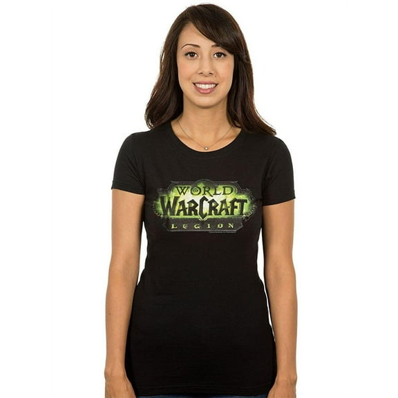 JINX Inc. World of Warcraft: Legion Logo Women's Tee, Large (Black) Female