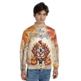thumbnail image 4 of Happy Thanksgiving Bulldog Turkey Costume Pumpkins Autumn Leaves All Over Print 3D Baseball Jacket Dog Lover Gifts Idea Bomber Jacket Softball - 13014, 4 of 6
