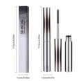 thumbnail image 3 of Metallic Tube Mascara, Upgraded Waterproof Metal Wand Mascara, 3D Curling Eyelash Volumizing & Lengthening Mascara, Waterproof Smudge-Proof Steel Tube Eyelash, Long-Stay, Zero Clumps (Brown), 3 of 8