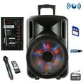 thumbnail image 2 of beFree Sound 12 Inch Woofer Portable Bluetooth Powered PA Tailgate Party Rechargeable Speaker With Illuminating Lights, 2 of 3