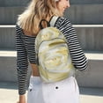 thumbnail image 5 of Fotbe White Rose Printed Canvas Daypack - Stylish and Durable Vintage Compact Backpack - Class, Work, Travel, or Laptop Bookbag,Organized Compartments-Small, 5 of 5