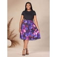 thumbnail image 2 of Plus Size Abstract Accordion Pleated Midi Skirt, 2 of 4