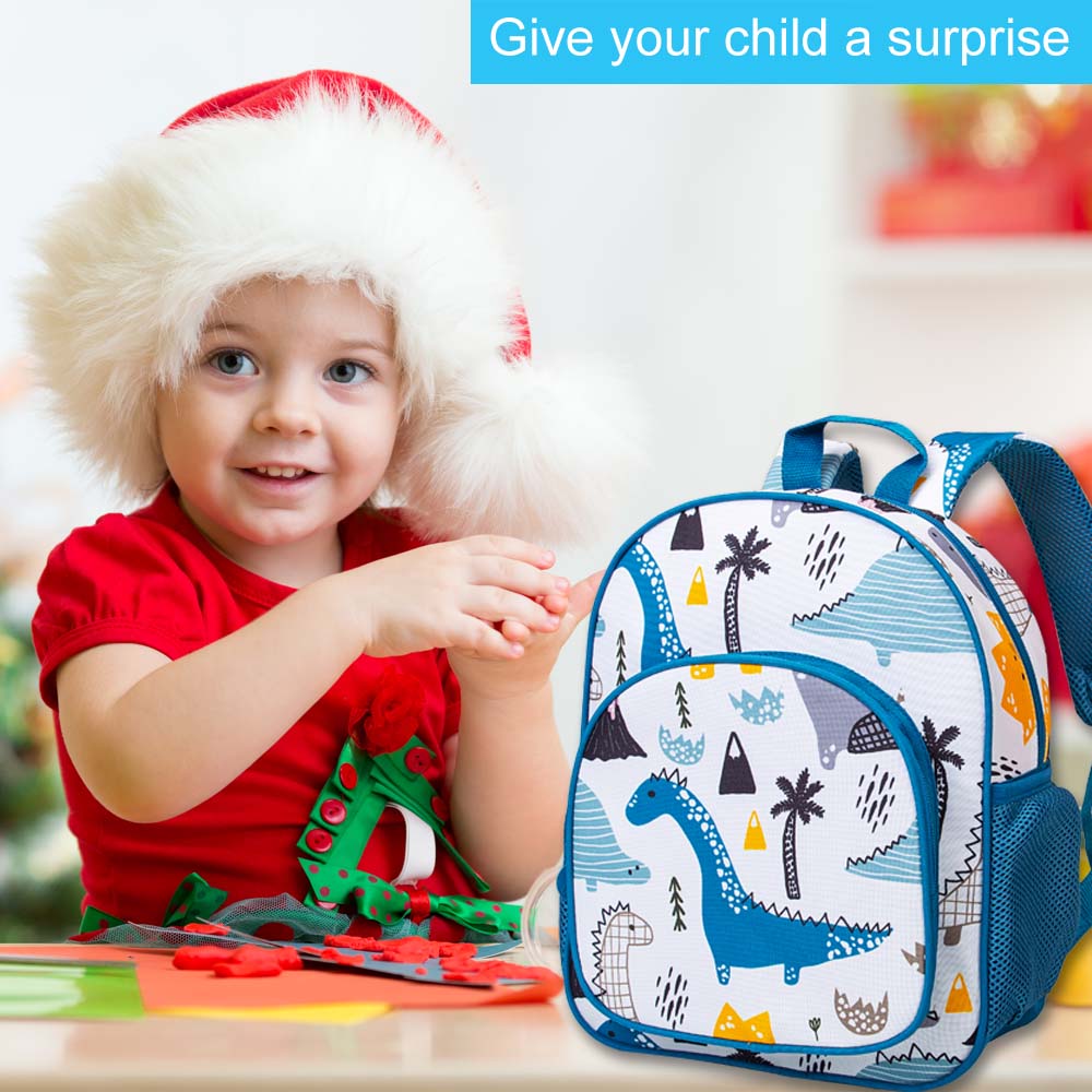 AGSDON Dinosaur Backpack for Boys,3PCS Toddler Backpack and Lunch Box for Boys