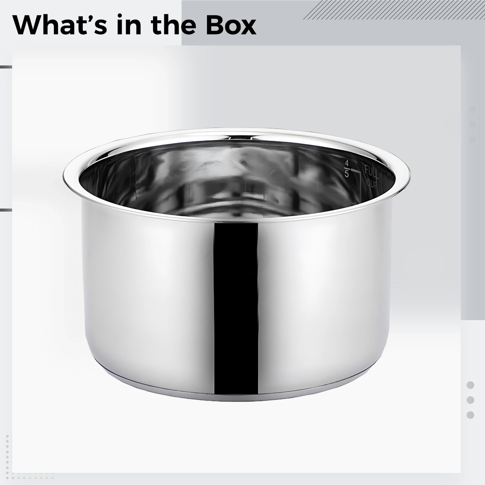 2L Stainless Steel Rice Cooker Inner Pot, 304 Stainless Steel Long-lasting and Rust-Resistant Design, Compatible with Various Cooker Models, Ideal for Home and Dorm Use