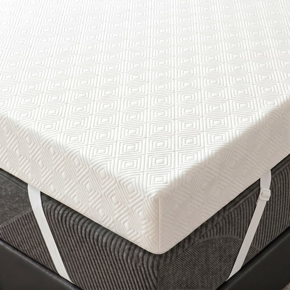 Sailvan Twin XL Mattress Topper, 3 Inch Cooling Memory Foam Mattress Topper Twin XL Size, With Washable Bamboo Fiber Cover, For College Dorm, Home, Gel Infused, Anti-slip & Breathable