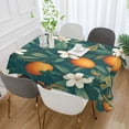 thumbnail image 2 of Yayeee Tablecloths 54" x 54" Rectangle Wrinkle Resistant Party Table Cover, Floral Orange Pattern, 2 of 8