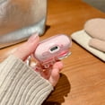thumbnail image 5 of Clear Case for Airpods 4th Generation with Chain,Flower Shockproof Anti-Drop Earphone Protective Shell,Gift for Girls Women (B), 5 of 9