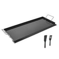 thumbnail image 1 of KFFKFF Carbon Steel Griddle, 32x14 inch Universal Flat Top Rectangular Plate, Gas Grill Griddle for BBQ Grill, Teppanyaki, Portable Family Cookware with Handle, for Camping Tailgating Party, 1 of 9