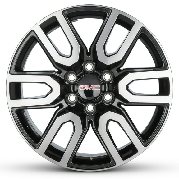 For 2019-2025 GMC Sierra 1500 20 Inch Machined Black Alloy- Genuine OEM Take-Off Rim - Road Ready Truck Wheel