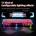 thumbnail image 2 of 61 Keys Mechanical Keyboard, 60% Layout, Hollow Shell in 6 Colors, RGB Backlit, Full N-Key Rollover, Hot-Swappable Linear Red Switch, Backlit PBT Keycaps, 2 of 9