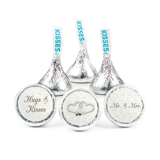 Wedding Stickers 324ct Personalized Wedding Favors For Hershey S Kisses Candy Bridal Shower Favors Walmart Com Walmart Com