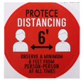 thumbnail image 4 of LAFGUR Distancing Floor Sticker, Floor Signs Sticker, 5PCS School Hospital For Market Public Place, 4 of 8