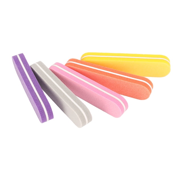 5 Pcs Éponge Lime à Ongles Lavable Réutilisable Gros et Fin Double Face Ponçage des Ongles Outil de Manucure Bloc