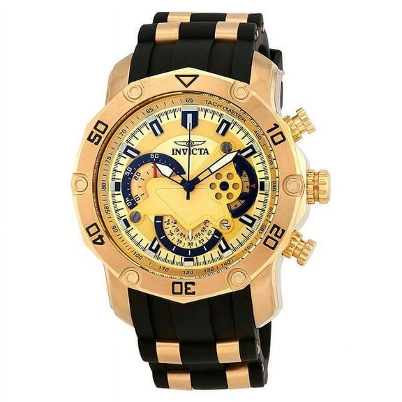 Invicta Pro Diver Chronograph Gold Dial Men's Watch 23427