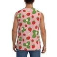 thumbnail image 4 of Uemuo Strawberries Pattern Men's Sleeveless T-Shirt,Muscle Athletic Tank Top, Moisture-wicking Quick-dry Breathable Classic Tee Top for Gym Run Outdoor Sports-3X-Large, 4 of 8