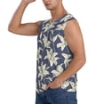 thumbnail image 3 of Daiia Lilies Flowers Printed Men's Tank Tops,Casual Soft Sleeveless Gym Muscle Shirts Bodybuilding Tee-X-Large, 3 of 8