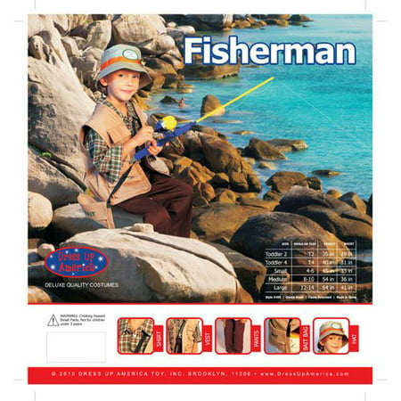 Dress Up America  Boy's 5-piece Fisherman Costume