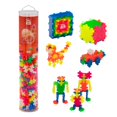 thumbnail image 1 of PLUS PLUS 240 Piece Interlocking Building Blocks for Kids, Open Ended Connecting Toys, STEM Bin Classroom Mini Manipulatives - Neon Mix Play Tube, 1 of 5