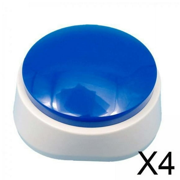 BELOVING 4xable Sound Button 30 S and Playback Dog Buttons for Office Blue