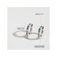 thumbnail image 5 of Colorful CZ Gem 9mm Baby / Toddler / Kids Earrings Hoop - Sterling Silver, 5 of 6