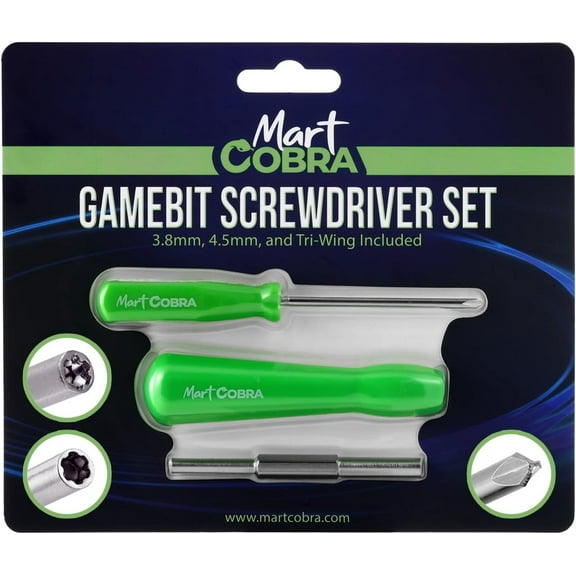 Mart Cobra Gamebit Screwdriver 3.8mm 4.5mm & Tri-Wing Screwdriver Gameboy Screwdriver Set