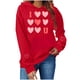 thumbnail image 2 of Xuyuer Valentines Hoodie for Women Funny Valentine Love Heart Graphic Long Sleeve Hoodies Pullover Tops Sweatshirt Long Sleeved Hooded Sweatshirt, 2 of 9
