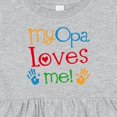 thumbnail image 4 of Inktastic My Opa Loves Me Girls Baby Dress, 4 of 5