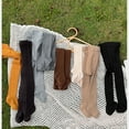 thumbnail image 5 of KAUOD Girls Knit Thermal Tights Ribbed Stretchy School 𝐔niform Fleece Leggings Yoga Dance Opaque Pantyhose for Kids Toddler, 5 of 7