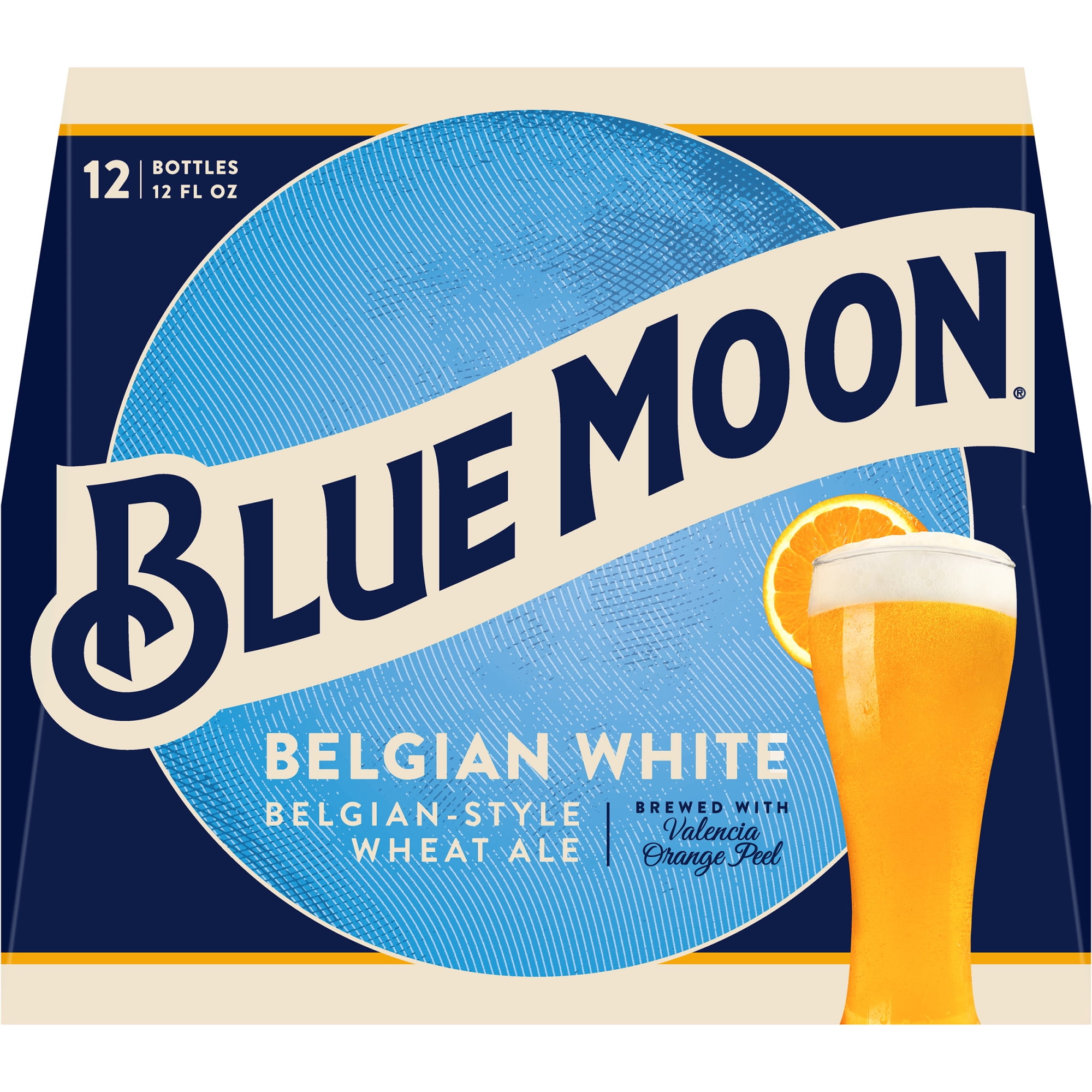 Hoge blootstelling Lichaam Losjes Blue Moon Belgian White Wheat Ale Beer, 12 Pack, 12 fl oz Bottles, 5.4% ABV  - Walmart.com