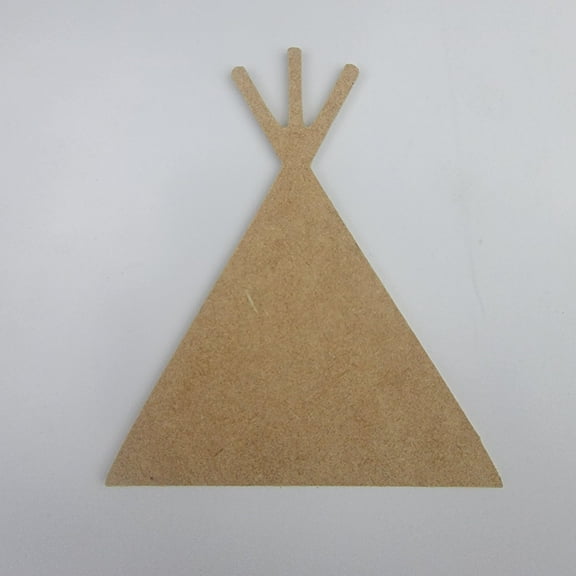 5" Teepee, Unfinished MDF Art Shape by Wooden Craft Cutouts