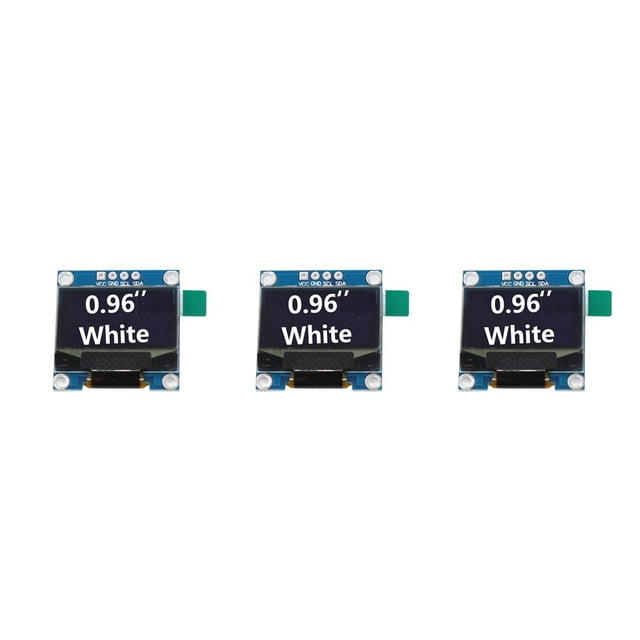 Pantallas LCD OLED de 0,96 pulgadas Cateissary Módulo de pantalla de 4 pines Blanco