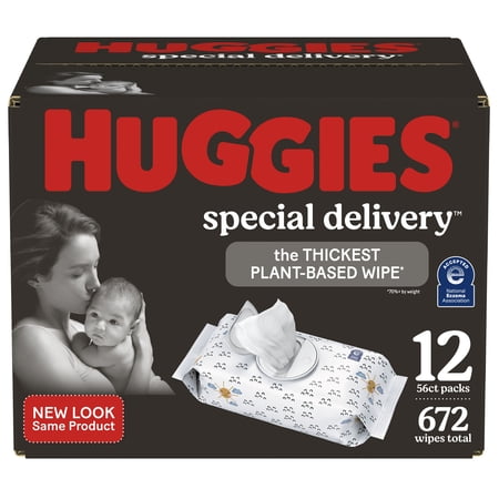 Huggies Special Delivery Baby Wipes, Unscented, 12 Pack, 672 Total Ct (Select for More Options)
