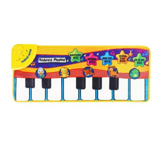 Alfombra musical para bebés, Alfombra de piano musical para niños tela no tejida para sala de estar