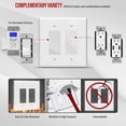 thumbnail image 5 of Double Decorator Switch Cover, Two Outlet Wall Plate, Oversized 2-Gang 5.50" x 5.50", Unbreakable Polycarbonate Thermoplastic, UL Listed, 8832O-W, White, 5 of 5