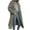 Gray, variant on Women's Wool Blend Coat Oversized Double Breasted Long Trench Overcoat Fall Winter Loose Fit Outerwear with Pockets Brown M