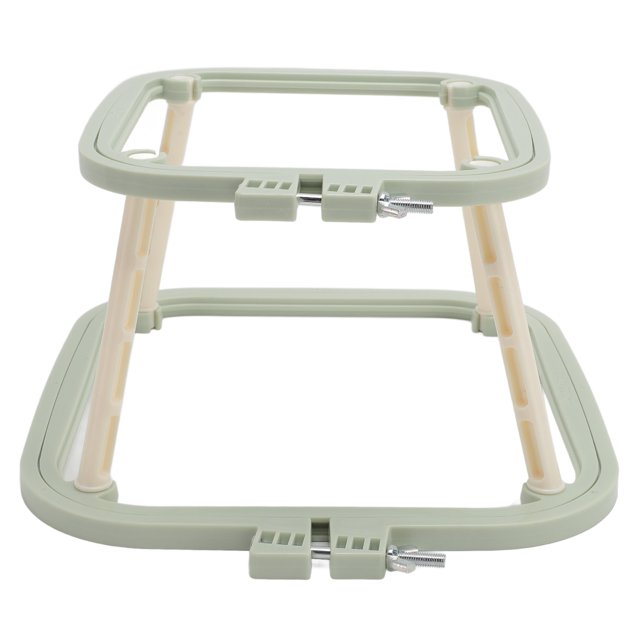 Adjustable Double Layer Embroidery Frame Stand, Stable and Long Lasting Stitch Hoop for Sewing Needlework, for Punching Needle Embroidery, ABS Stainless Steel, Household Use