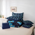 thumbnail image 6 of Homewish Kids Teens Cute Jungle Dino Bedding Comforter Set 7pcs,Cartoon Wildlife Queen Bedding Sets Super Cozy,Woodland Animal Dinosaur Queen Sheet Sets,Luxury Bedroom Decor,Reversible, 6 of 8