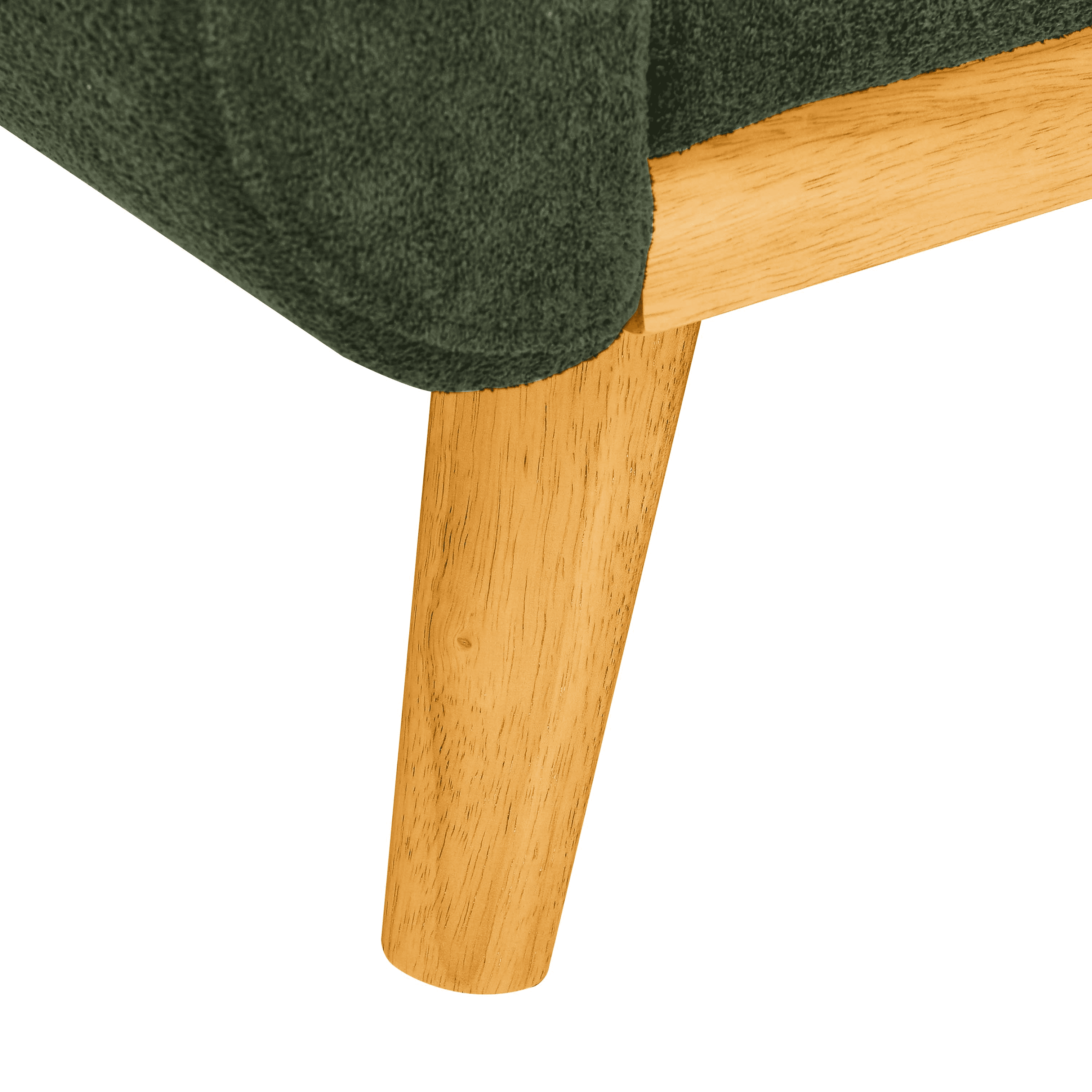Green Mid-Century Loveseat - 67.7" Wide Tufted Sofa with Wooden Legs