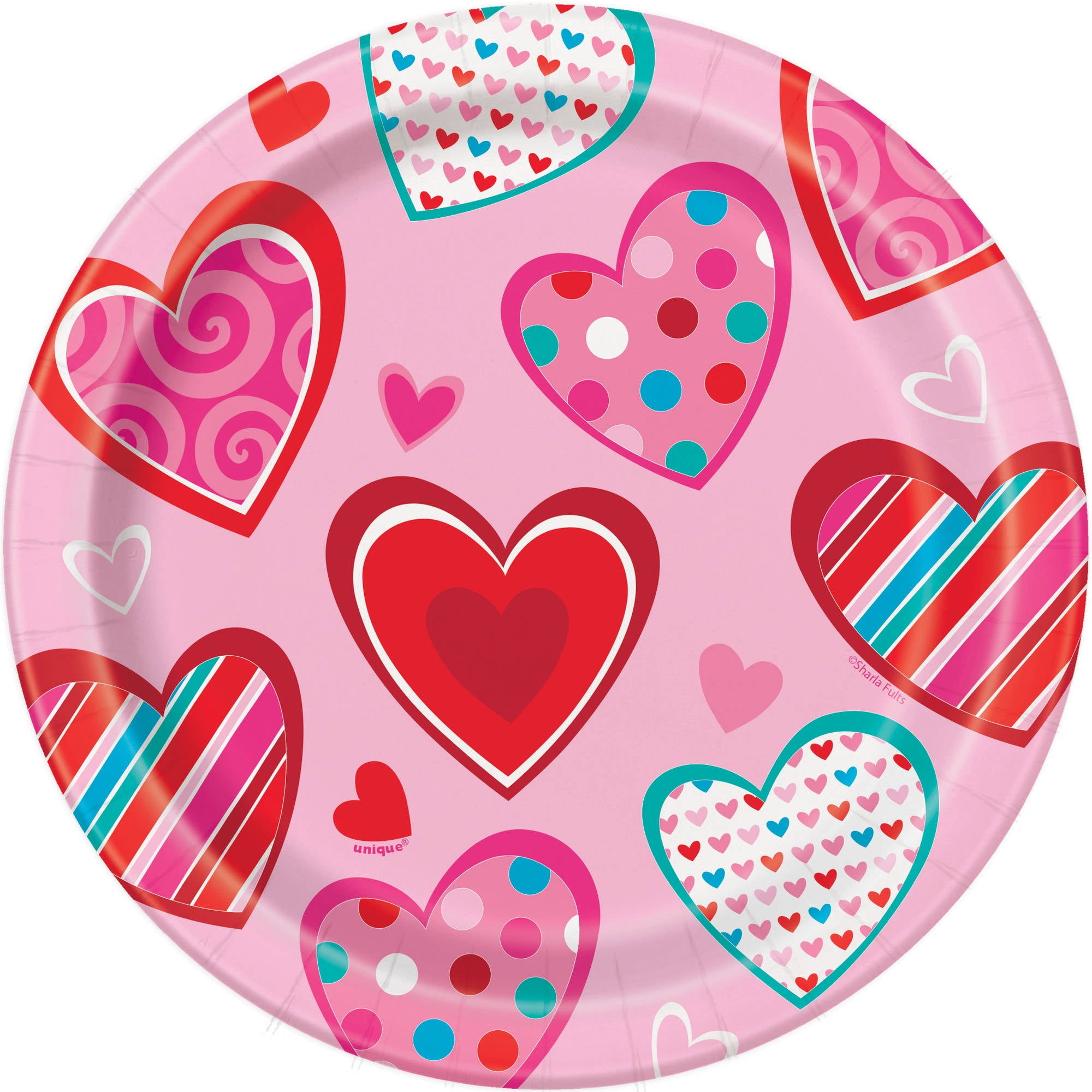 7" bright hearts valentine's day paper dessert plates, 8ct 7" Bright Hearts Valentine's Day Paper Dessert Plates, 8ct - Walmart