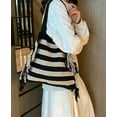 thumbnail image 3 of Kukuzhu Women's Hobo Bag Wool Knitted Shoulder Bag Handbag Stripe Purse Large Totes Exquisite Top Handle Bag with Tassels, 3 of 7