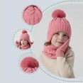 thumbnail image 4 of Kids Hats and Gloves Sets,Knit Warm Winter Beanie Hat Scarf Gloves for Boys Girls Pom Poms Toddler Hats 1-11 Years, Limited Time Offer Under 10 Dollars, 4 of 6