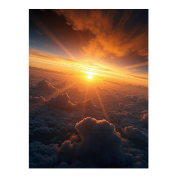 Diamond Art Kits for Adults - Sunrise Over Cloudscape Sky 5d Diamond Painting for Adults, Diamond Art for Adults Beginners, Frameless Diamond Painting Kits for Adults for Home Wall Decor