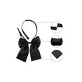 thumbnail image 4 of Unique Bargains Women's Pre-Tied Bowknot Bow Tie Adjustable Bowtie Solid Color Black, 4 of 6
